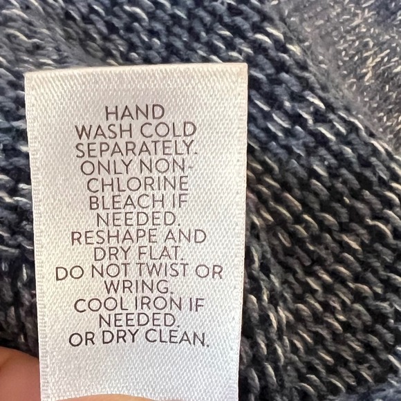 Pure Jill Womens Petite Small Blue Knit Cowl Neck Tunic Top with Drawstring - Picture 6 of 9